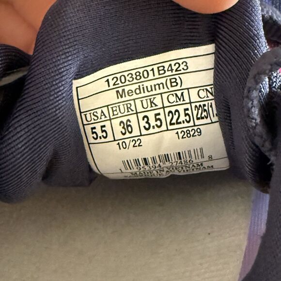 Brooks Ghost 14 Shoes Womens Sz 5.5 Electric Cheetah Run Wild Black Purple - Picture 10 of 10